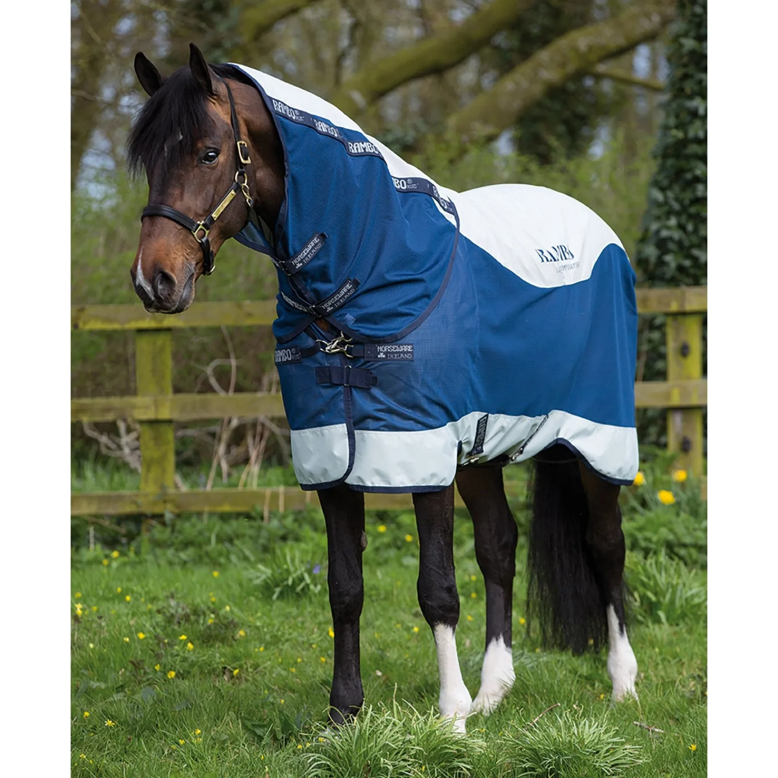 Horseware Rambo Summer Series Weidedecke mit Liner (0g / 100g) und abnehmbarem Halsteil* Leichte Weidedecken