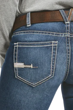 Ariat Rebar Women's Durastretch Riveter Straight Leg Jeans*Damen Reithose Für Damen Mit Kniebesatz