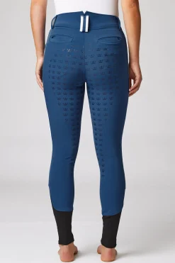 Horze Reithose mit Vollbesatz mit hohem Bund und Kontrasteinfassung*Damen Reithose Für Damen Mit Vollbesatz