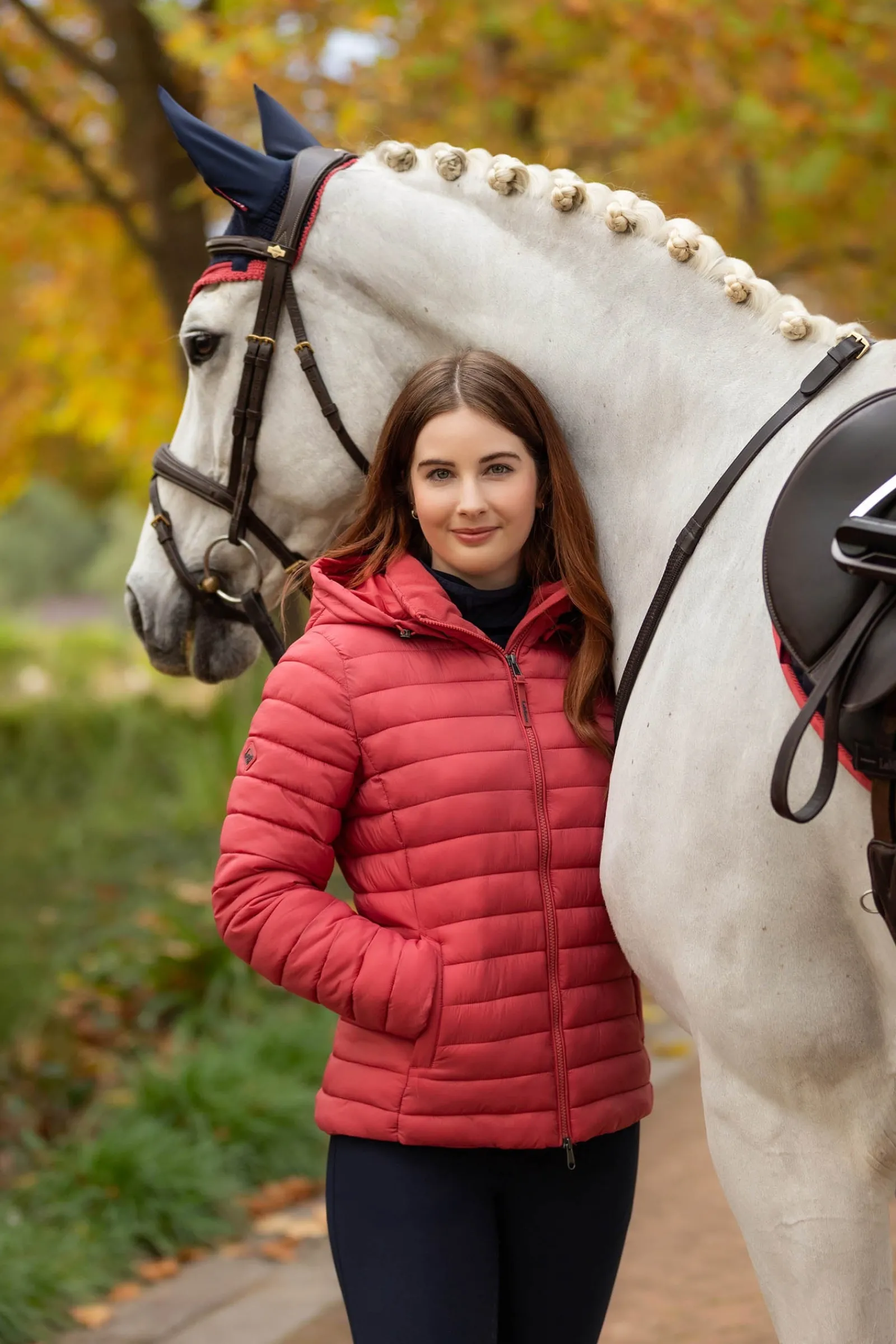 LeMieux Rose Damen-Steppjacke mit Kapuze*Damen Mäntel & Jacken Für Damen