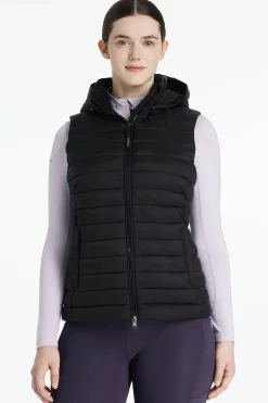 LeMieux Rose Damen-Steppweste mit Kapuze*Damen Mäntel & Jacken Für Damen