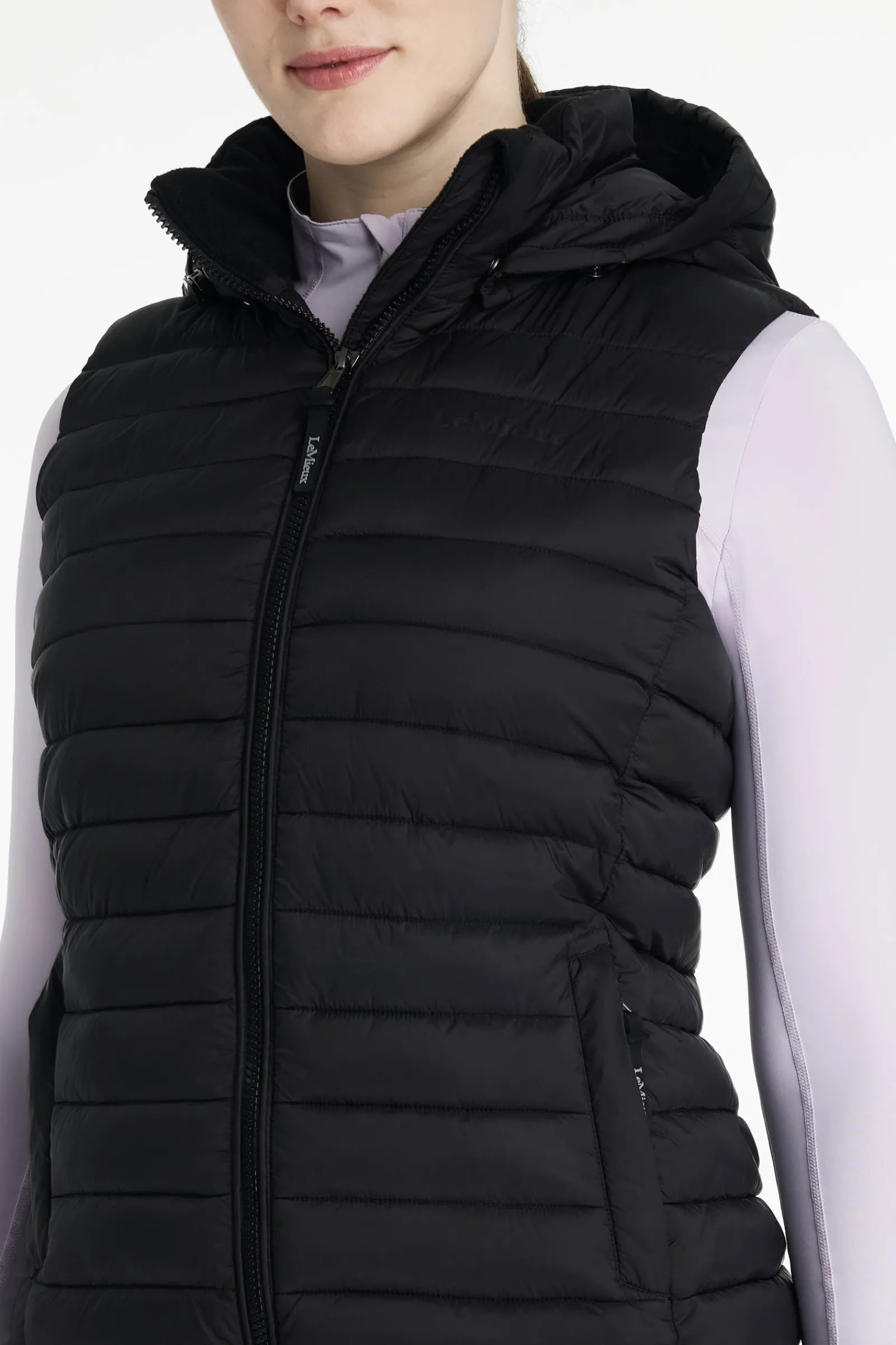 LeMieux Rose Damen-Steppweste mit Kapuze*Damen Mäntel & Jacken Für Damen