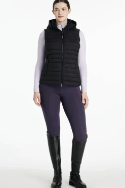 LeMieux Rose Damen-Steppweste mit Kapuze*Damen Mäntel & Jacken Für Damen