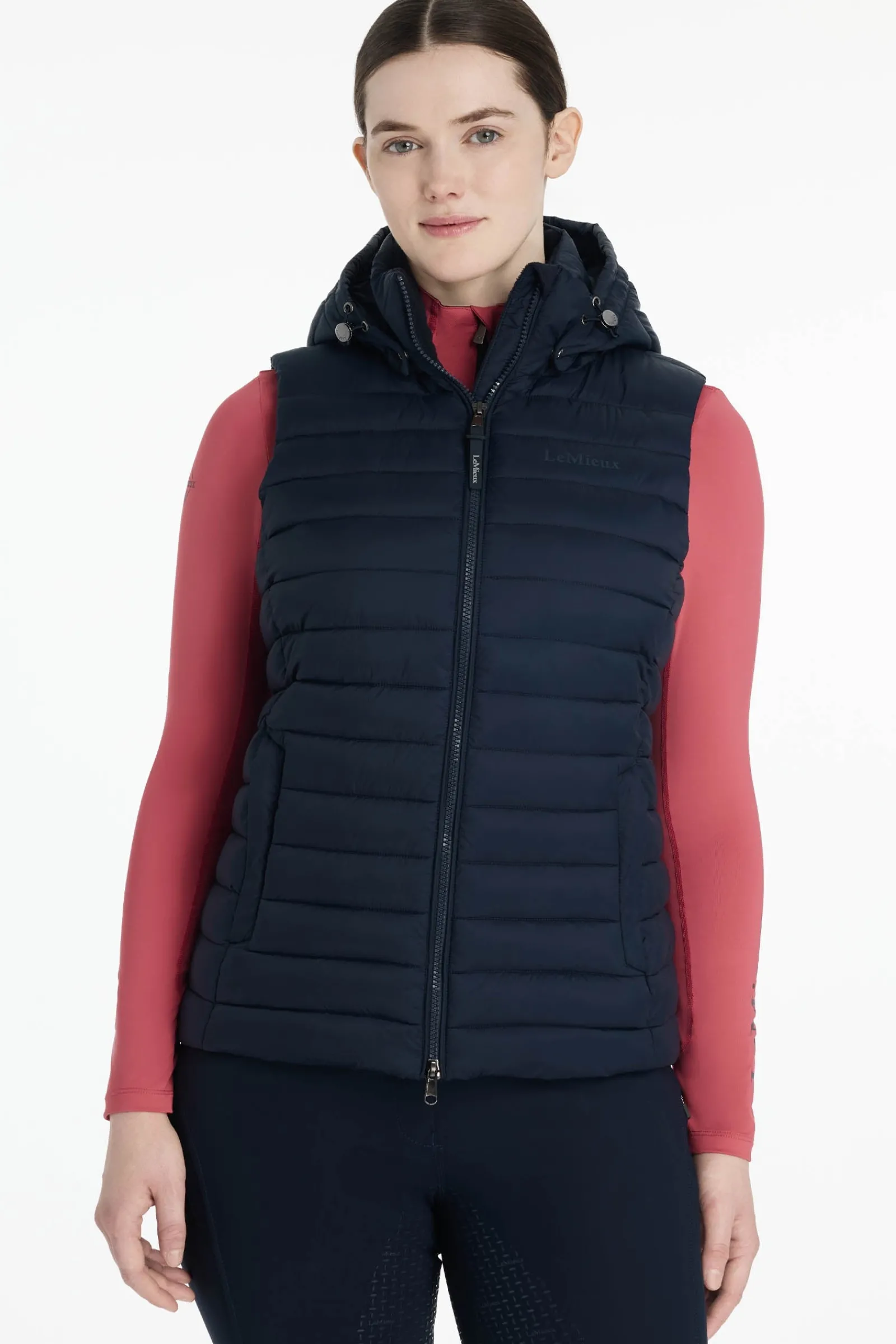 LeMieux Rose Damen-Steppweste mit Kapuze*Damen Mäntel & Jacken Für Damen