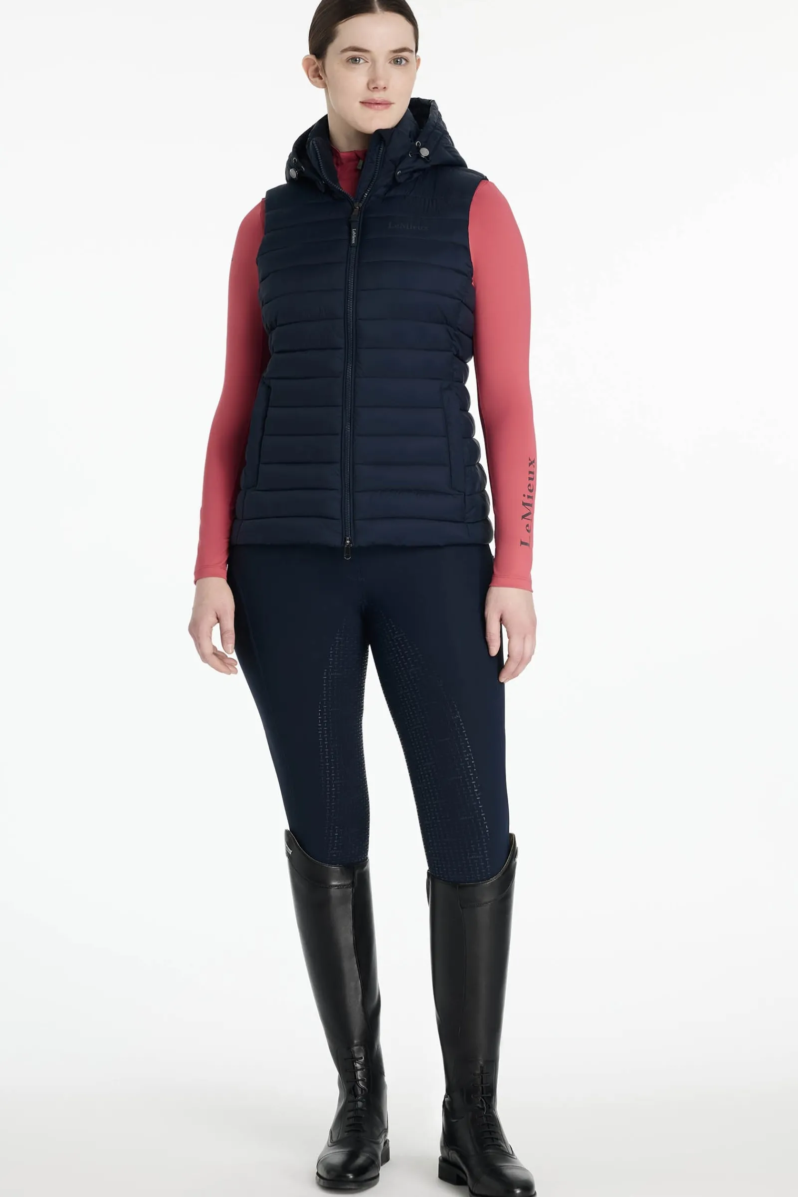 LeMieux Rose Damen-Steppweste mit Kapuze*Damen Mäntel & Jacken Für Damen