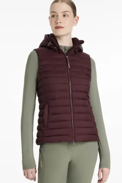 LeMieux Rose Damen-Steppweste mit Kapuze*Damen Mäntel & Jacken Für Damen