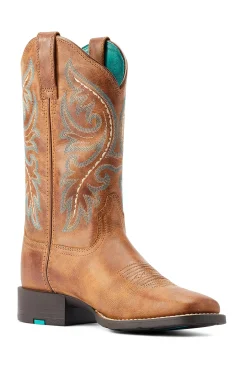 Ariat Round Up Damen-Westernstiefel mit Reißverschluss hinten* Country Stiefel