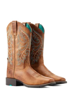 Ariat Round Up Damen-Westernstiefel mit Reißverschluss hinten* Country Stiefel