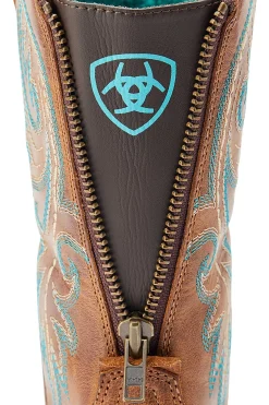 Ariat Round Up Damen-Westernstiefel mit Reißverschluss hinten* Country Stiefel