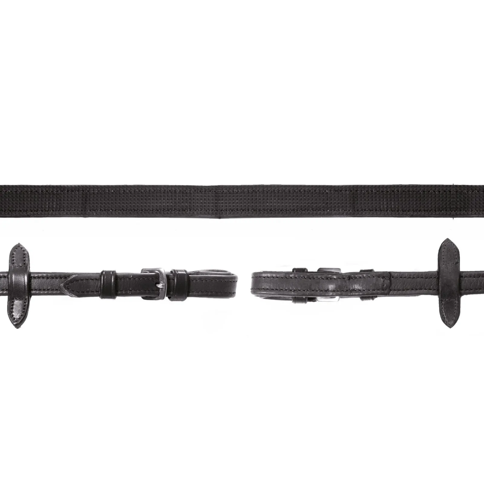 Schockemöhle Sports Schockmöhle Sports Durasoft Leder Grip Zügel, Nylon, gummiert* Zügel