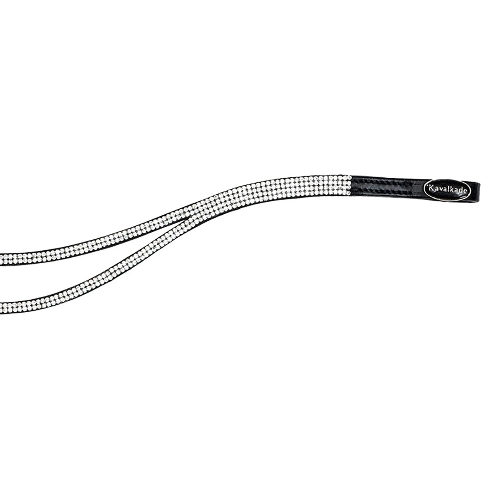 Kavalkade Stirnband, schmal, zweigeteilt, weiße Steine, W* Stirnriemen