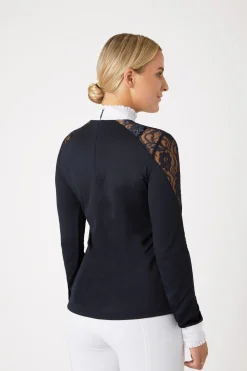 Horze Sylvie Damen Langarm-Turniershirt mit Spitze*Damen Shirts & Polos Für Damen