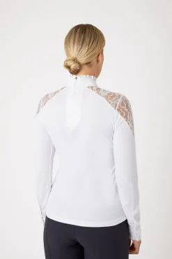 Horze Sylvie Damen Langarm-Turniershirt mit Spitze*Damen Shirts & Polos Für Damen