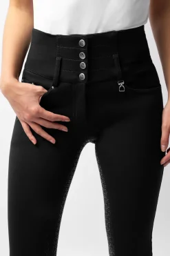 Horze Tara Damen Reithose mit Silikonvollbesatz und hohem Bund*Damen Reithose Für Damen Mit Vollbesatz