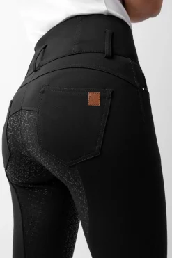 Horze Tara Damen Reithose mit Silikonvollbesatz und hohem Bund*Damen Reithose Für Damen Mit Vollbesatz