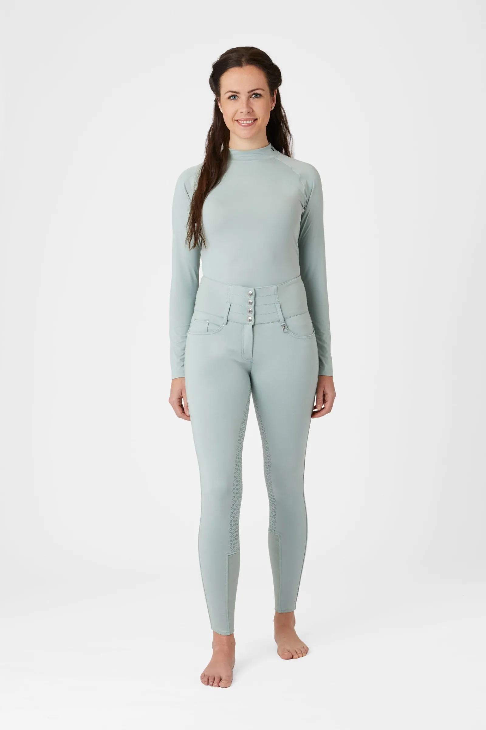 Horze Tara Damen Reithose mit Silikonvollbesatz und hohem Bund*Damen Reithose Für Damen Mit Vollbesatz