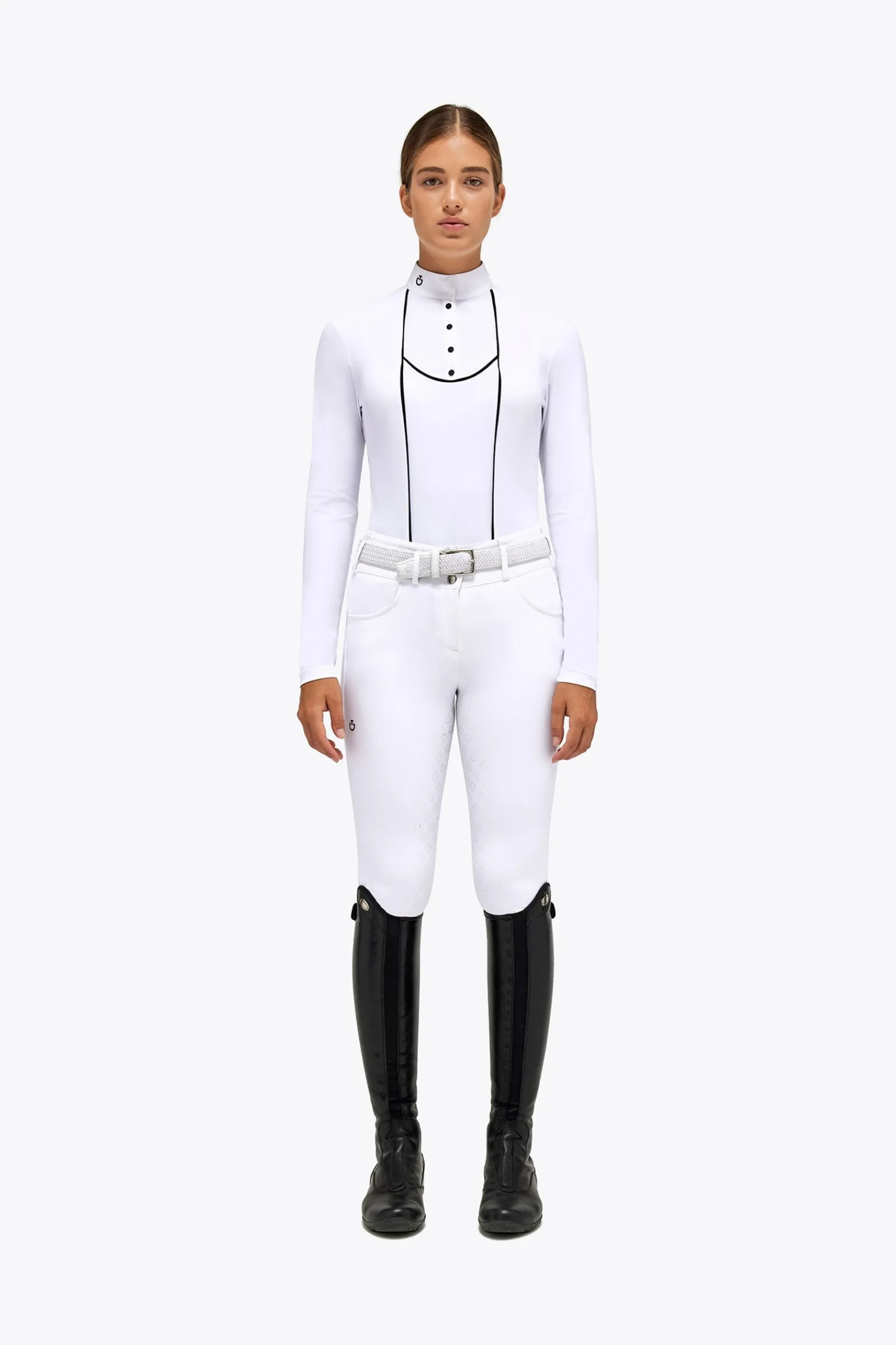 Cavalleria Toscana Tech Jersey Piqué Damen-Langarm-Turniershirt*Damen Shirts & Polos Für Damen