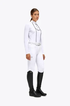Cavalleria Toscana Tech Jersey Piqué Damen-Langarm-Turniershirt*Damen Shirts & Polos Für Damen
