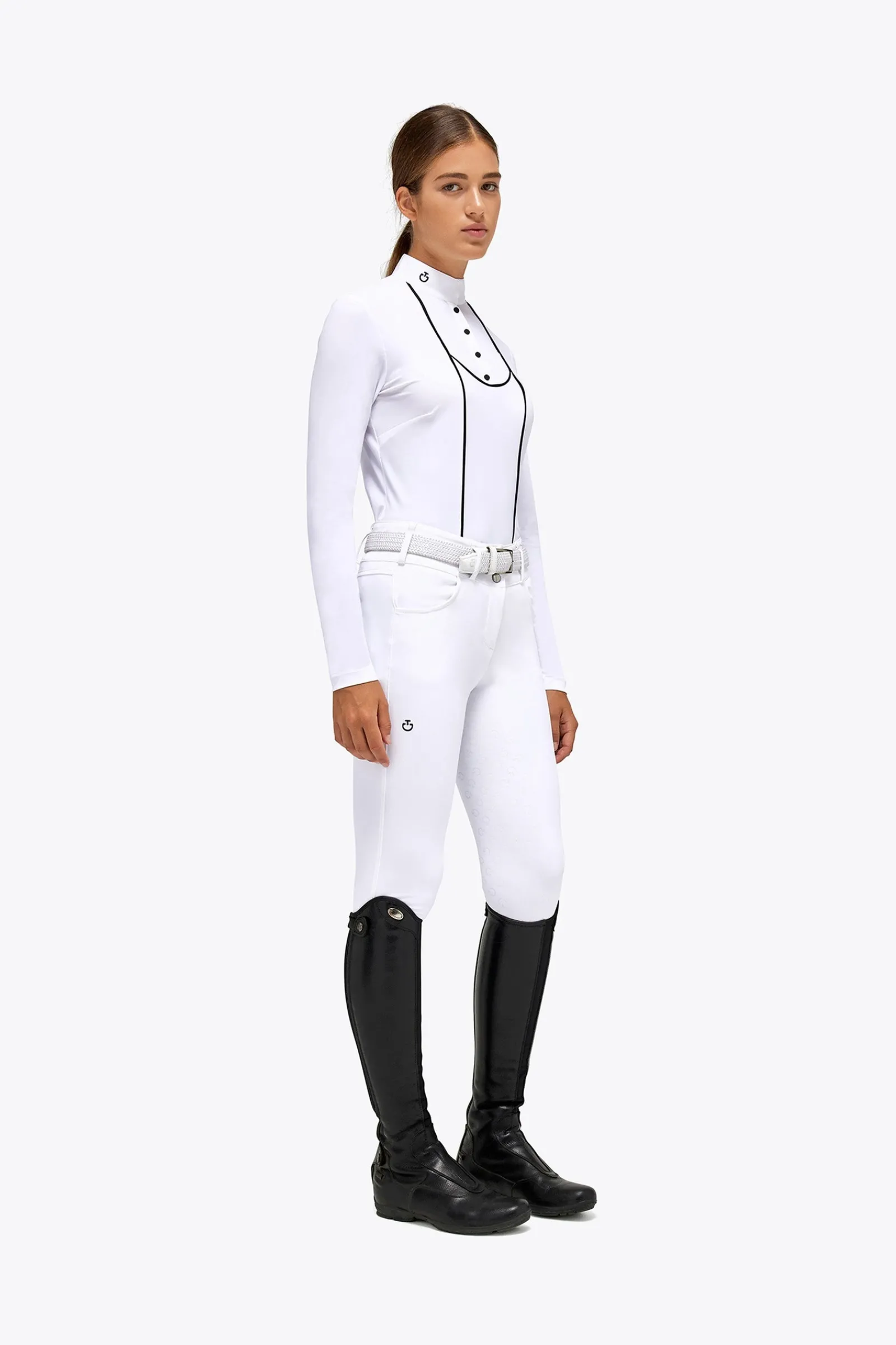 Cavalleria Toscana Tech Jersey Piqué Damen-Langarm-Turniershirt*Damen Shirts & Polos Für Damen