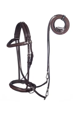 F.R.A. Freedom Riding Articles Ulan Bitless Bridle (System 5) Leather w/ Leather Reins* Trensen & Nasenriemen