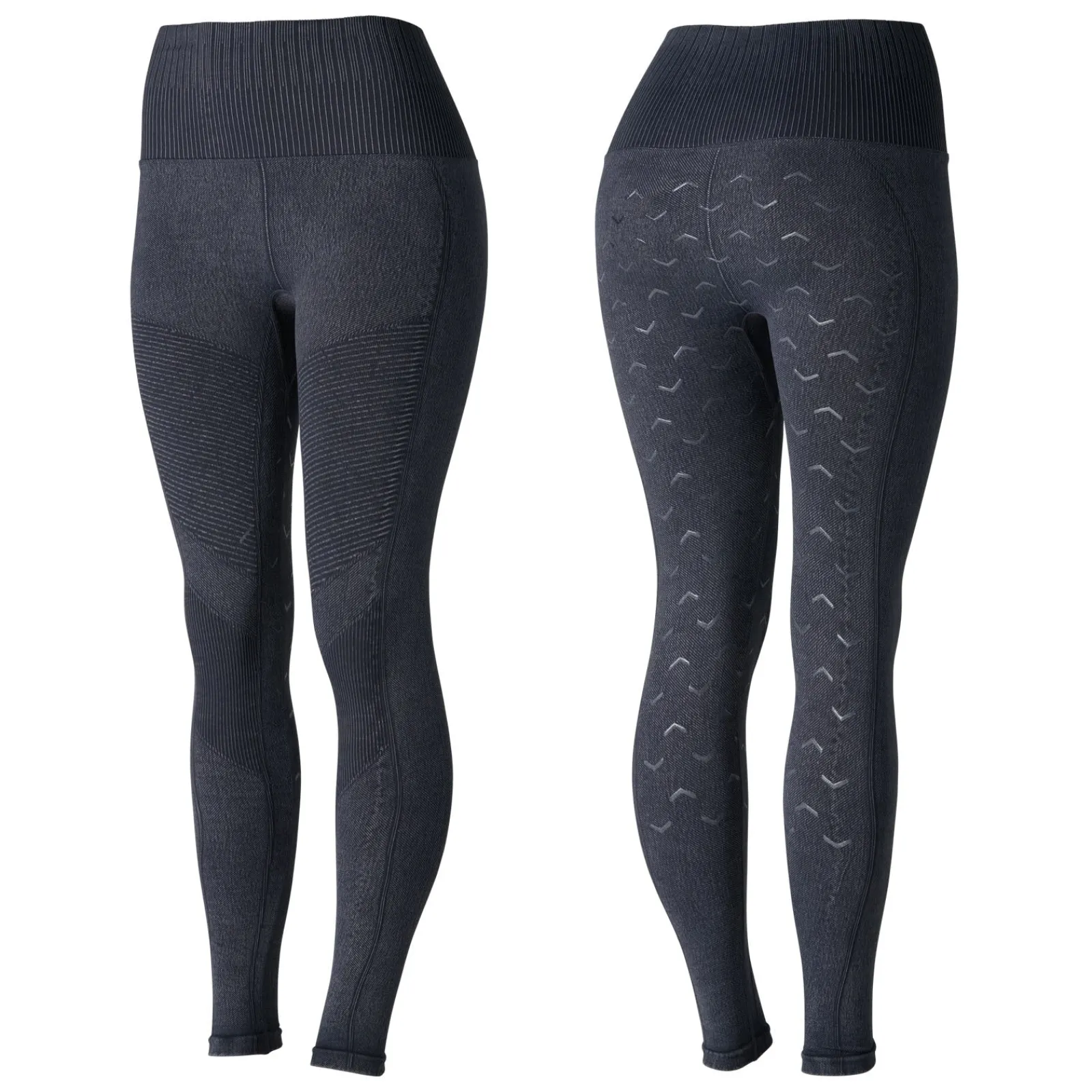 Horze Vanessa Reitleggings mit Vollbesatz, Nahtlos in Jeansoptik*Damen Reitleggings Für Damen