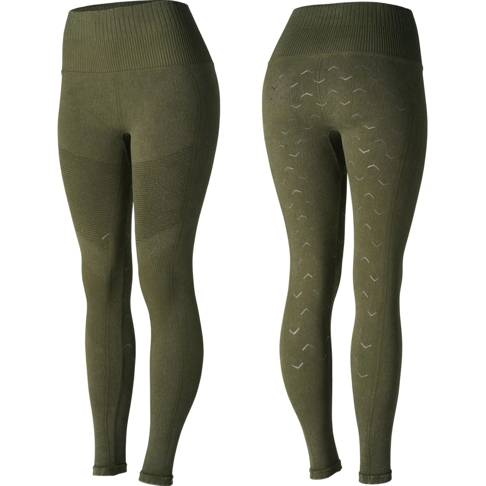 Horze Vanessa Reitleggings mit Vollbesatz, Nahtlos in Jeansoptik*Damen Reitleggings Für Damen