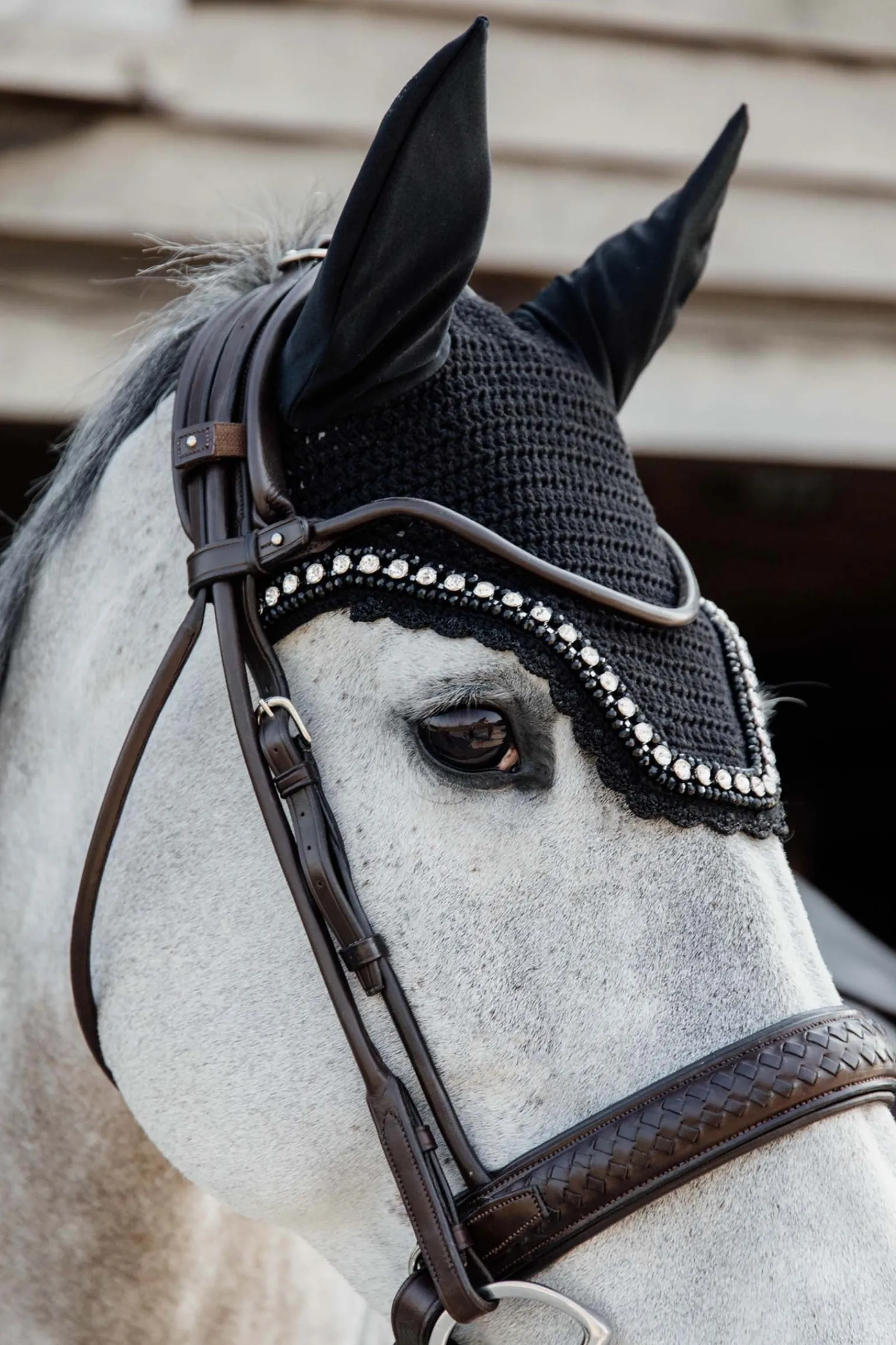 Kentucky Horsewear Wellington Steine & Perlen Fliegenhaube* Ohrenhauben|Ohrenhauben