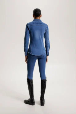 Tommy Hilfiger Equestrian Woodside Stretch Denim Hemd*Damen Shirts & Polos Für Damen