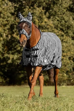 Waldhausen Zebra Fliegendecke mit geraden Bauchgurten* Fliegendecken